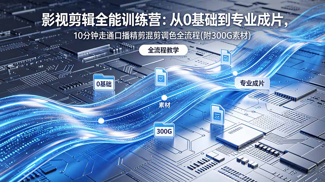 2026影视剪辑全能实战课｜0基础到专业成片，全流程教学，高清带300G素材-shxbox省心宝盒