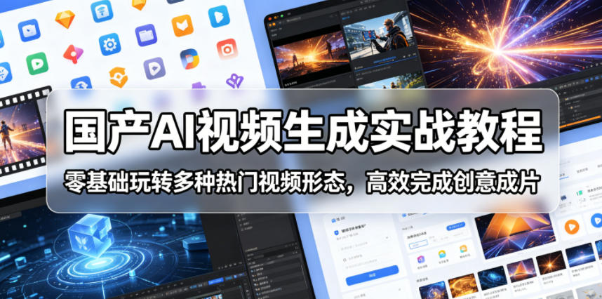 国产AI视频生成实战教程，零基础玩转多种热门视频形态，高效完成创意成片-shxbox省心宝盒