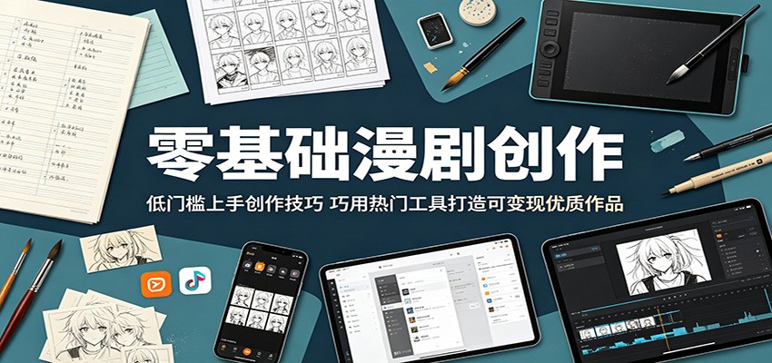 零基础漫剧创作：低门槛上手创作技巧，巧用热门工具打造可变现优质作品-shxbox省心宝盒