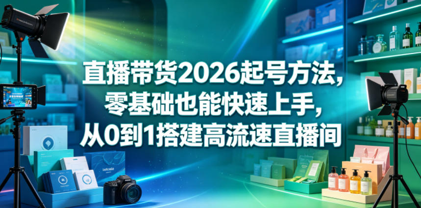 直播带货2026起号方法，零基础也能快速上手，从0到1搭建高流速直播间-shxbox省心宝盒