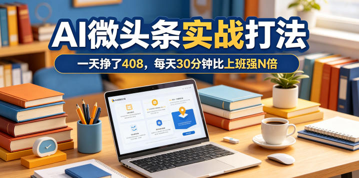 一天挣了408，AI微头条实战打法，每天30分钟比上班强N倍-shxbox省心宝盒