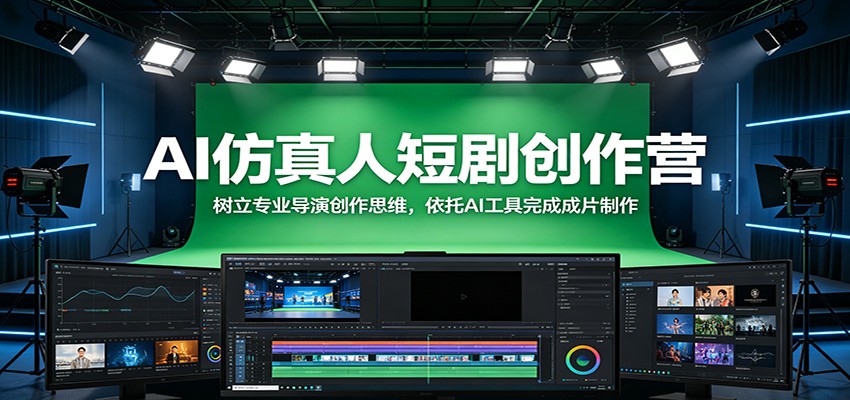 AI仿真人短剧创作营：树立专业导演创作思维，依托AI工具完成成片制作-shxbox省心宝盒