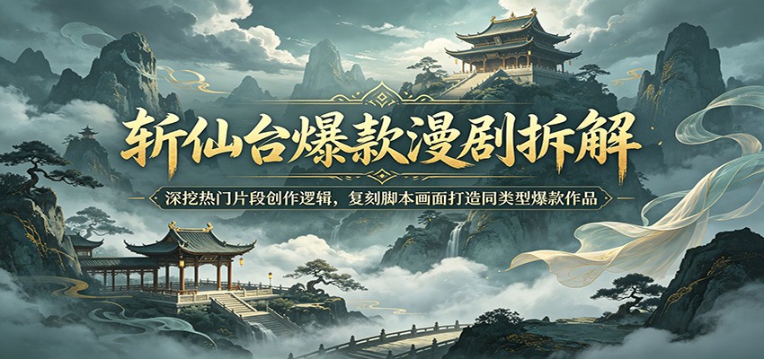 斩仙台爆款漫剧拆解：深挖热门片段创作逻辑，复刻脚本画面打造同类型爆款作品-shxbox省心宝盒