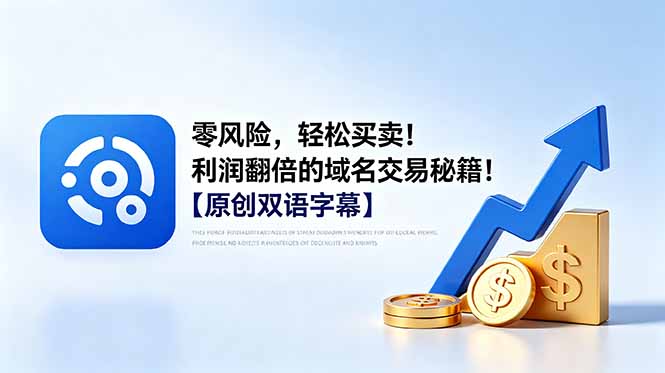 零风险，轻松买卖！利润翻倍的域名交易秘籍！【原创双语字幕】-shxbox省心宝盒