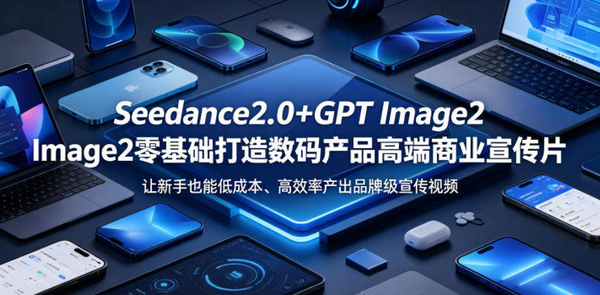 Seedance2.0+GPT Image2零基础打造数码产品高端商业宣传片，让新手也能低成本、高效率产出品牌级宣传视频-shxbox省心宝盒