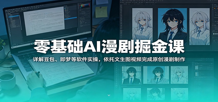 零基础AI漫剧掘金课：详解豆包、即梦等软件实操，依托文生图视频完成原创漫剧制作-shxbox省心宝盒