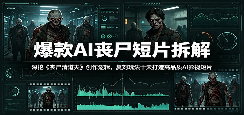 爆款AI丧尸短片拆解：深挖《丧尸清道夫》创作逻辑，复刻玩法快速打造高品质AI影视短片-shxbox省心宝盒