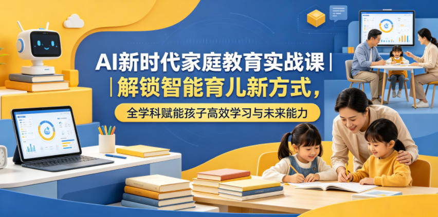 AI新时代家庭教育实战课｜解锁智能育儿新方式，全学科赋能孩子高效学习与未来能力-shxbox省心宝盒