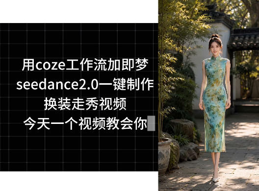用coze工作流加即梦seedance2.0一键制作换装走秀视频，今天一个视频教会你-shxbox省心宝盒