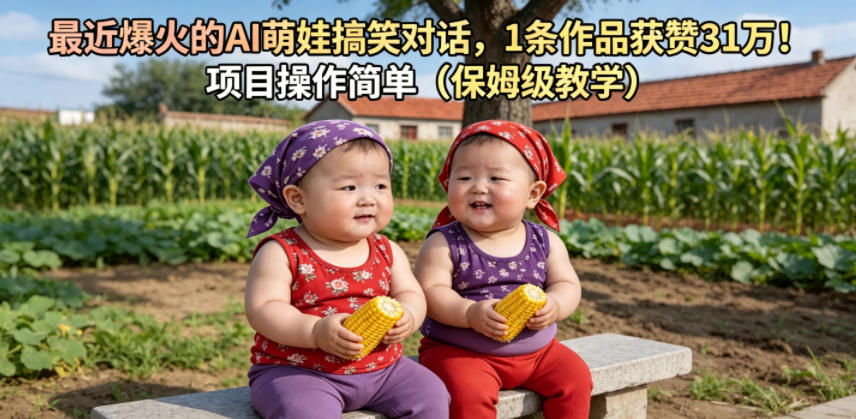 最近爆火的AI萌娃搞笑对话，1条作品获赞31W，项目操作简单(保姆级教学)-shxbox省心宝盒