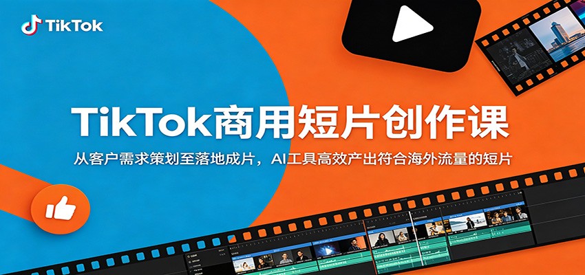 TikTok商用短片创作课：从客户需求策划至落地成片，AI工具高效产出符合海外流量的短片-shxbox省心宝盒