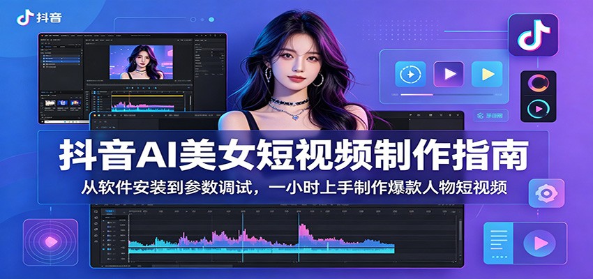 抖音AI美女短视频制作指南：从软件安装到参数调试，一小时上手制作爆款人物短视频-shxbox省心宝盒