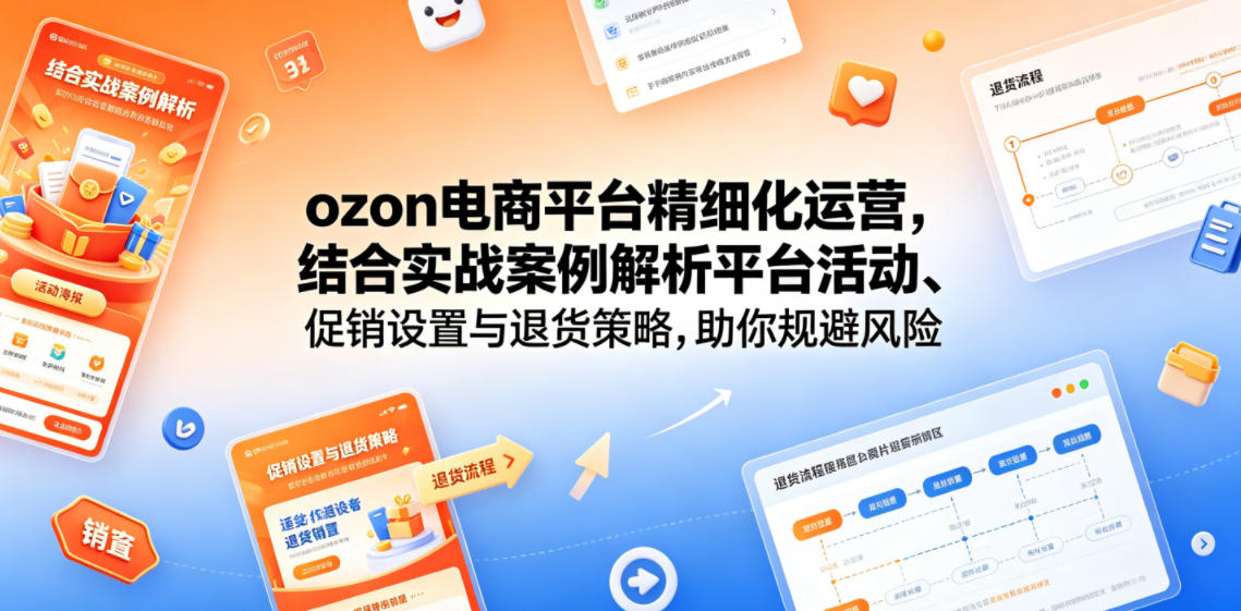 ozon电商平台精细化运营，结合实战案例解析平台活动、促销设置与退货策略，助你规避风险、提升销量-shxbox省心宝盒