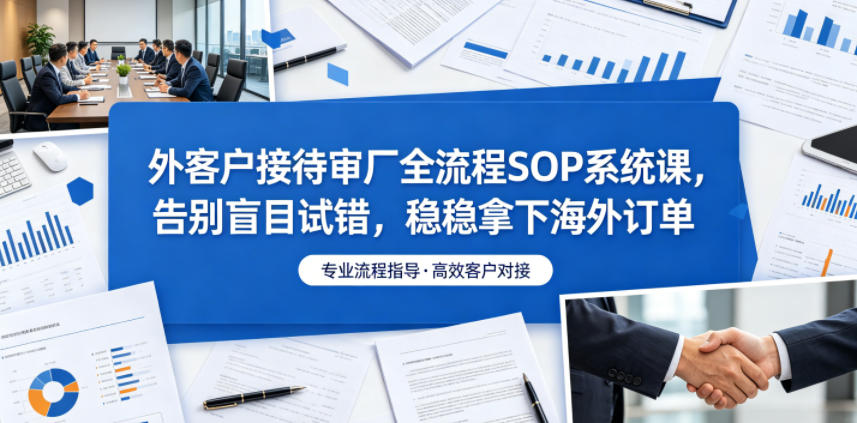 外客户接待审厂全流程SOP系统课，告别盲目试错，稳稳拿下海外订单-shxbox省心宝盒
