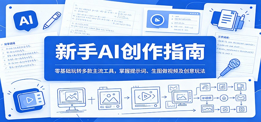 新手AI创作指南：零基础玩转多款主流工具，掌握提示词、生图做视频及创意玩法-shxbox省心宝盒