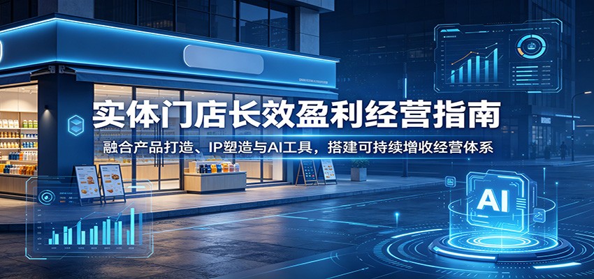 实体门店长效盈利经营指南：融合产品打造、IP塑造与AI工具，搭建可持续增收经营体系-shxbox省心宝盒