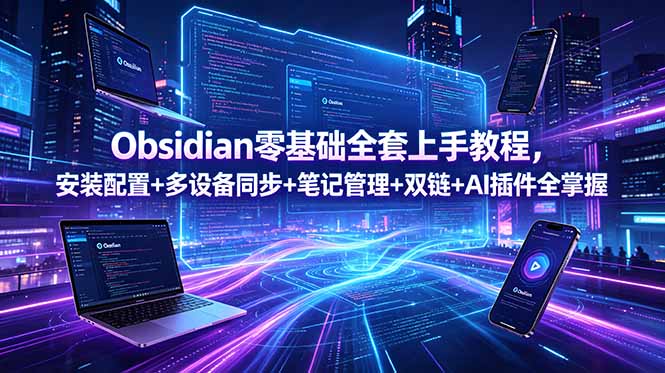 Obsidian零基础全套上手教程，安装配置+多设备同步+笔记管理+双链+AI插件全掌握-shxbox省心宝盒