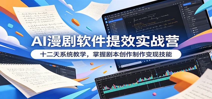 AI漫剧软件提效实战营：十二天系统教学，掌握剧本创作制作变现技能-shxbox省心宝盒