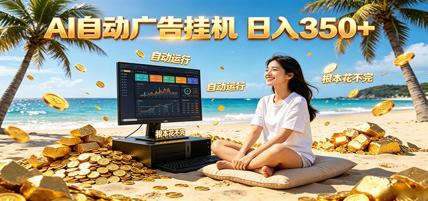 AI自动广告挂机 日入350+ 真正做到躺赚式变现，根本花不完！-shxbox省心宝盒