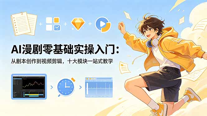 AI漫剧零基础实操入门:从剧本创作到视频剪辑,十大模块一站式教学-shxbox省心宝盒