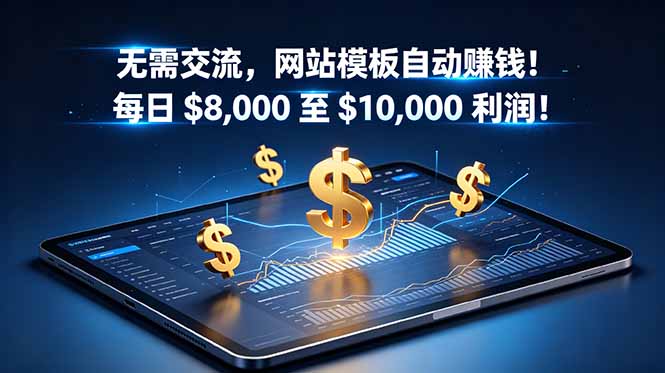 无需交流，网站模板自动赚钱！每日 $8,000 至 $10,000 利润！【原创双语字幕】-shxbox省心宝盒