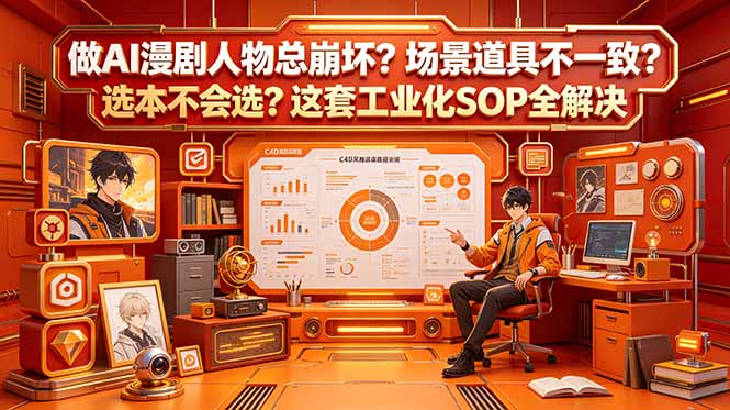 做AI漫剧人物总崩坏？场景道具不一致？选本不会选？这套工业化SOP全解决 (更新-shxbox省心宝盒