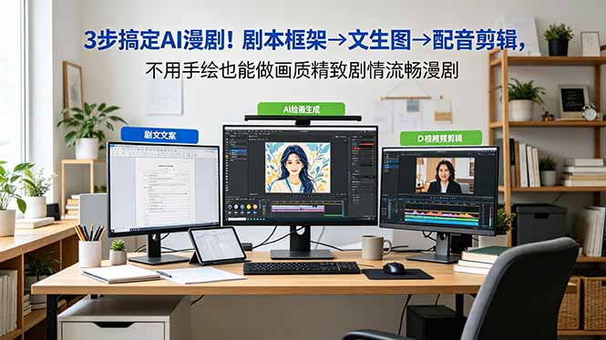 3步搞定AI漫剧！剧本框架→文生图→配音剪辑，不用手绘也能做画质精致剧情流畅漫剧-shxbox省心宝盒