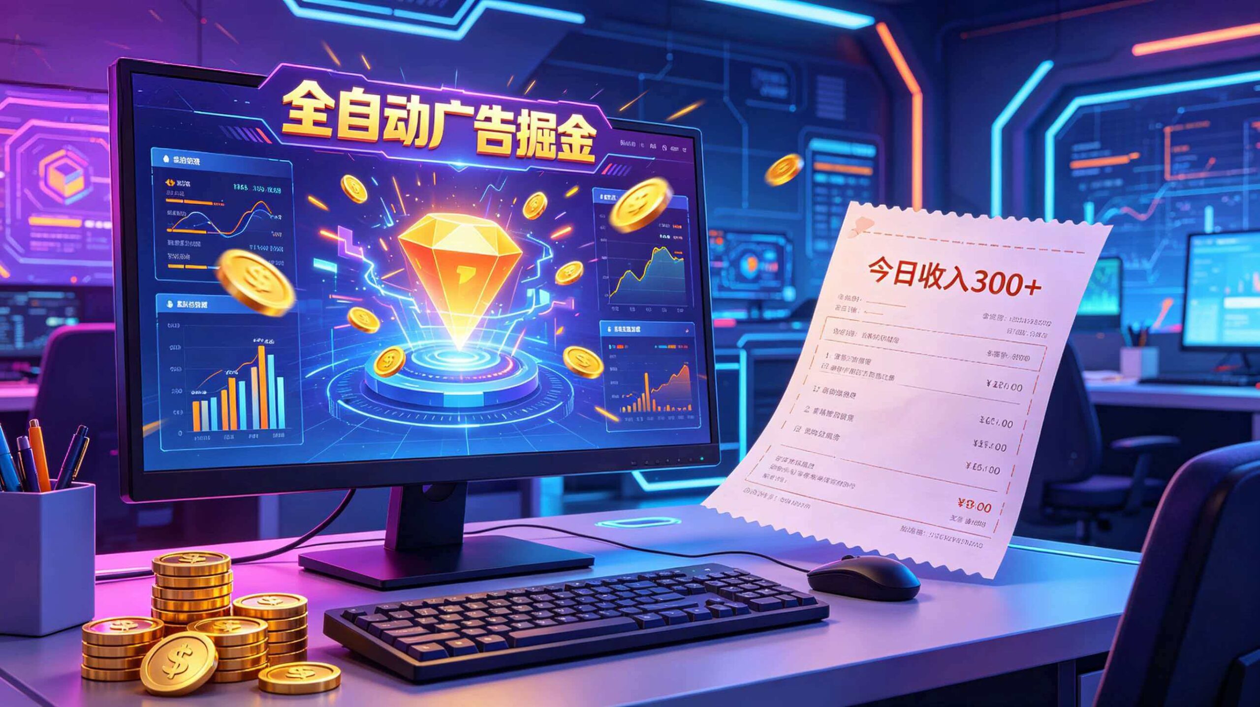 全自动广告掘金，日入300+。全程Ai自动化运行，解放双手，时间自由。收益稳定-shxbox省心宝盒