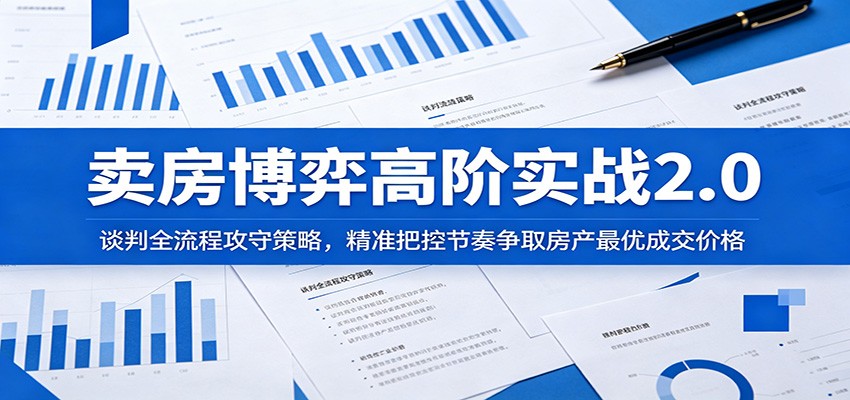 卖房博弈高阶实战2.0：谈判全流程攻守策略，精准把控节奏争取房产最优成交价格-shxbox省心宝盒