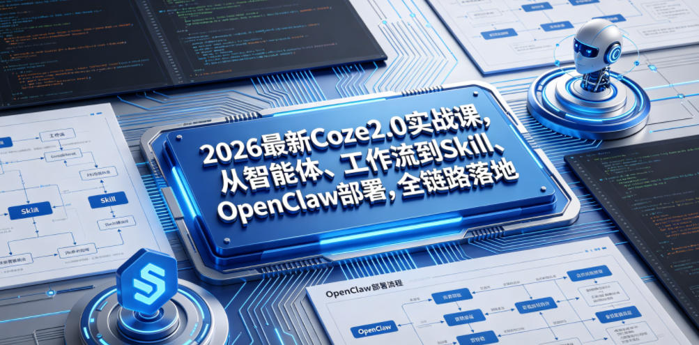 2026最新Coze2.0实战课，从智能体、工作流到Skill、OpenClaw部署，全链路落地-shxbox省心宝盒