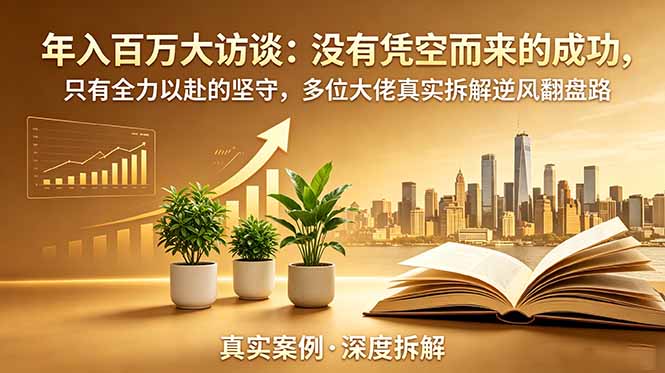 年入百万大访谈-更新：没有凭空而来的成功，只有全力以赴的坚守，多位大佬真实拆解逆风翻盘路-shxbox省心宝盒