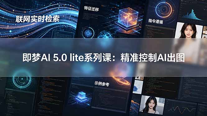 即梦AI 5.0 lite实战课：联网实时检索+特征迁移+指令遵循+示例参考，精准控制AI出图-shxbox省心宝盒