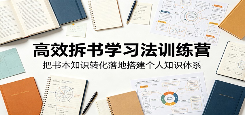 高效拆书学习法训练营，把书本知识转化落地搭建个人知识体系-shxbox省心宝盒