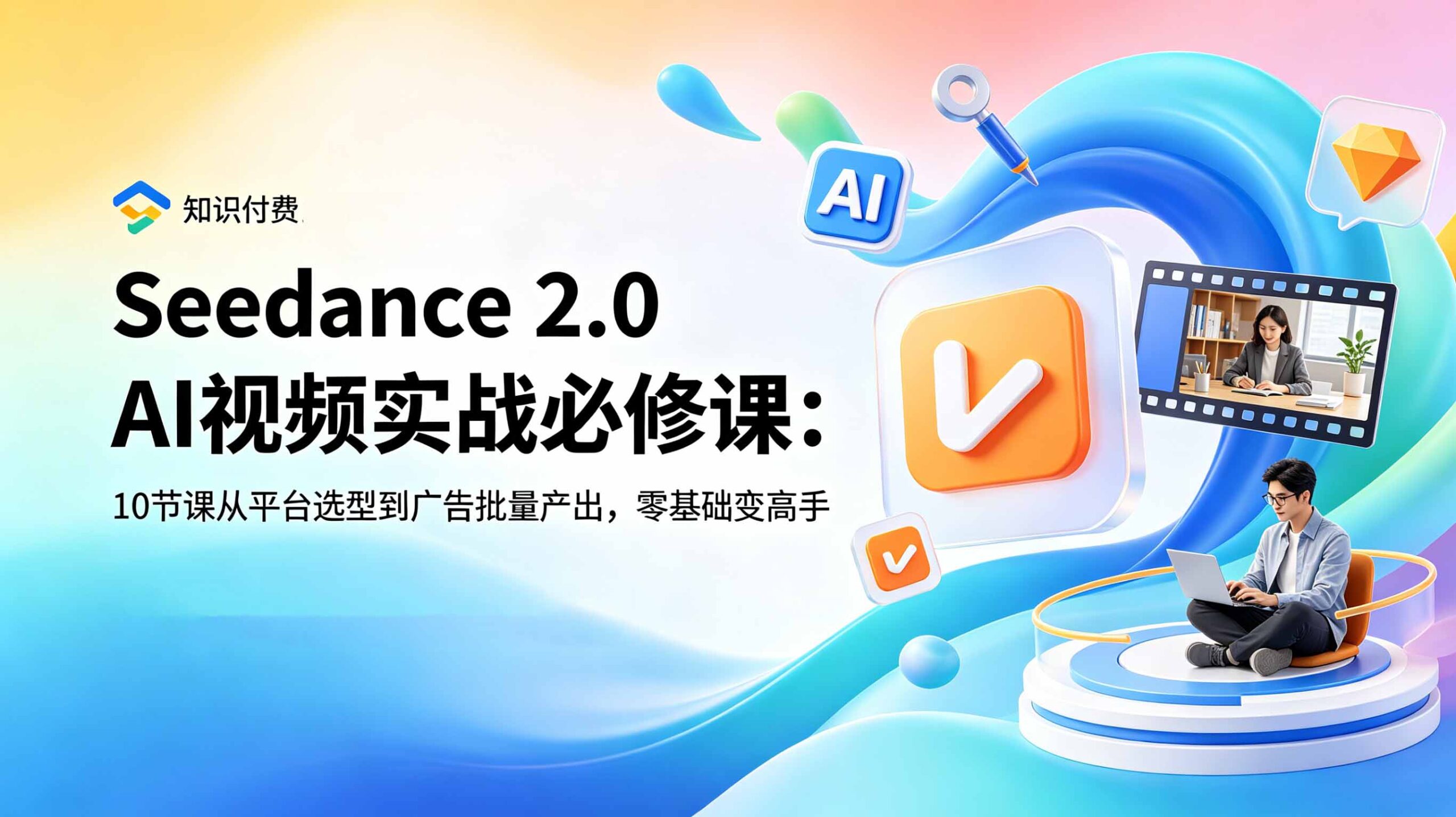 Seedance 2.0 AI视频实战必修课：10节课从平台选型到广告批量产出，零基础变高手-shxbox省心宝盒