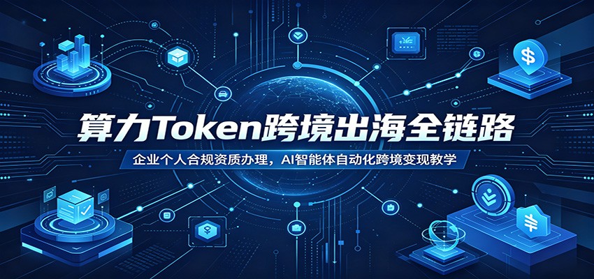 算力Token跨境出海全链路：企业个人合规资质办理，AI智能体自动化跨境变现教学-shxbox省心宝盒
