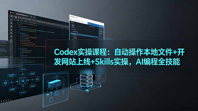 Codex实操课程：自动操作本地文件+开发网站上线+Skills实操，AI编程全技能-shxbox省心宝盒