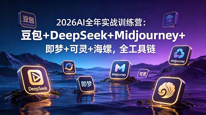 2026AI全年实战训练营：豆包+DeepSeek+Midjourney+即梦+可灵+海螺，全工具链-shxbox省心宝盒