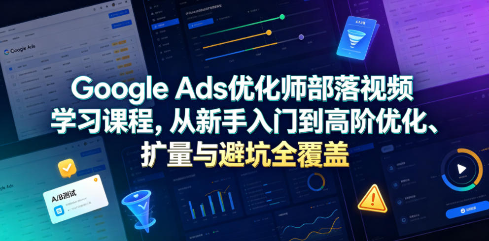 Google Ads优化师部落视频学习课程，从新手入门到高阶优化、扩量与避坑全覆盖(更新2026)-shxbox省心宝盒