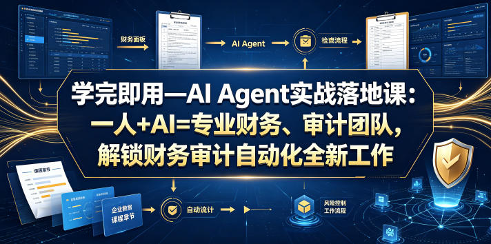 学完即用—AI Agent实战落地课：一人+AI=专业财务、审计团队，解锁财务审计自动化全新工作模式-shxbox省心宝盒