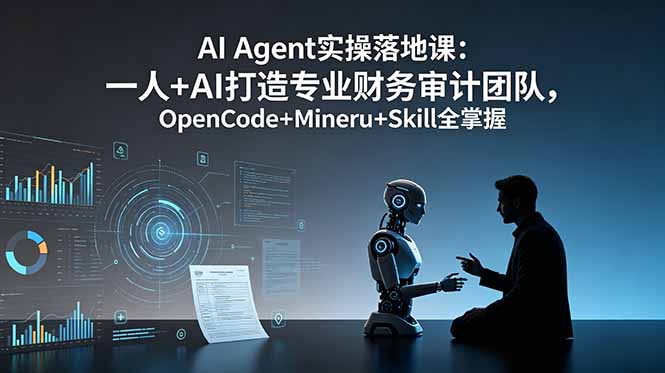 AI Agent实操落地课：一人+AI打造专业财务审计团队，OpenCode+Mineru+Skill全掌握-shxbox省心宝盒