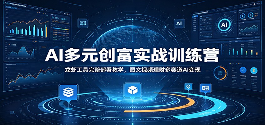 AI多元创富实战训练营：龙虾工具完整部署教学，图文视频理财多赛道AI变现-shxbox省心宝盒