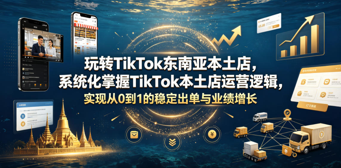 玩转TikTok东南亚本土店，系统化掌握TikTok本土店运营逻辑，实现从0到1的稳定出单与业绩增长-shxbox省心宝盒