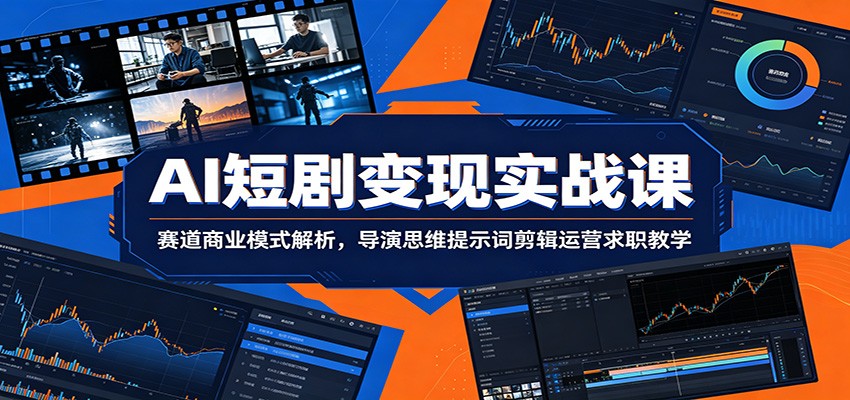 AI短剧变现实战课：赛道商业模式解析，导演思维提示词剪辑运营求职教学-shxbox省心宝盒