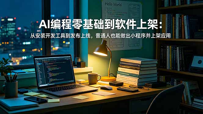 AI编程零基础到软件上架：从安装开发工具到发布上线，普通人也能做出小程序并上架应用商店-shxbox省心宝盒