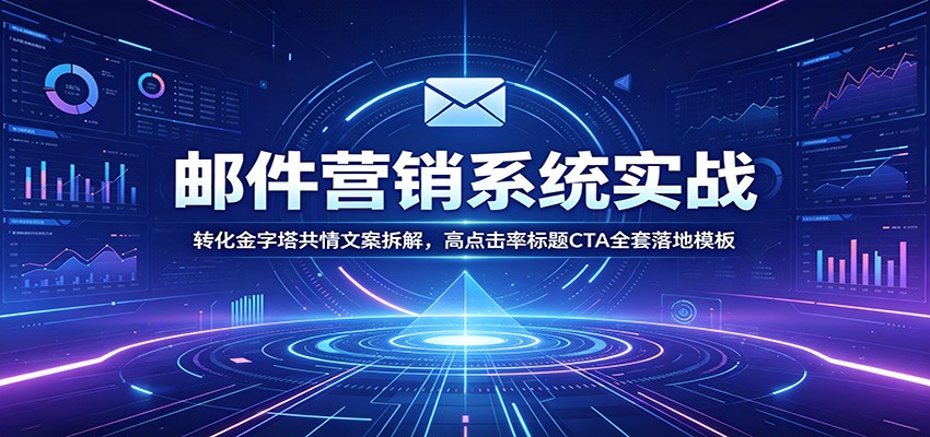 邮件营销系统实战：转化金字塔共情文案拆解，高点击率标题CTA全套落地模板-shxbox省心宝盒