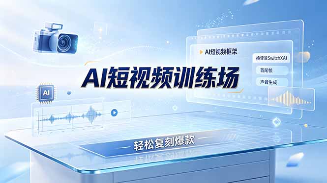 老陈AI短视频训练场：AI短视频框架+换背景SwitchXAI+首尾帧+声音生成，轻松复刻爆款-shxbox省心宝盒