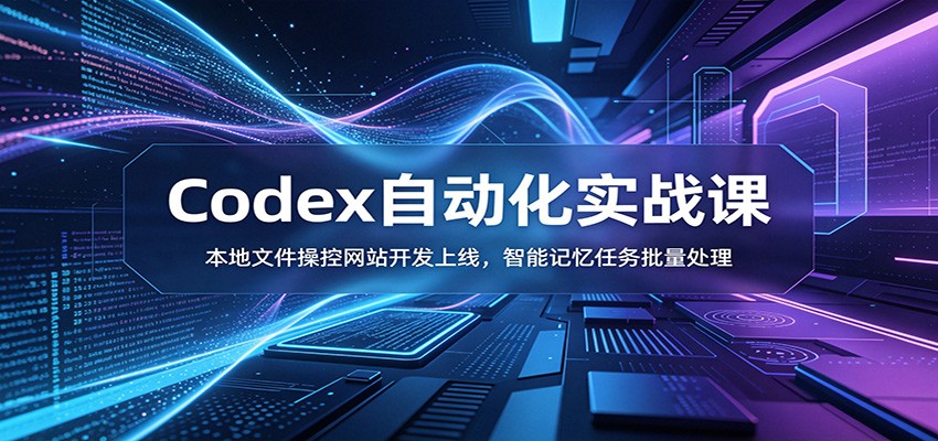 Codex自动化实战课：本地文件操控网站开发上线，智能记忆任务批量处理-shxbox省心宝盒