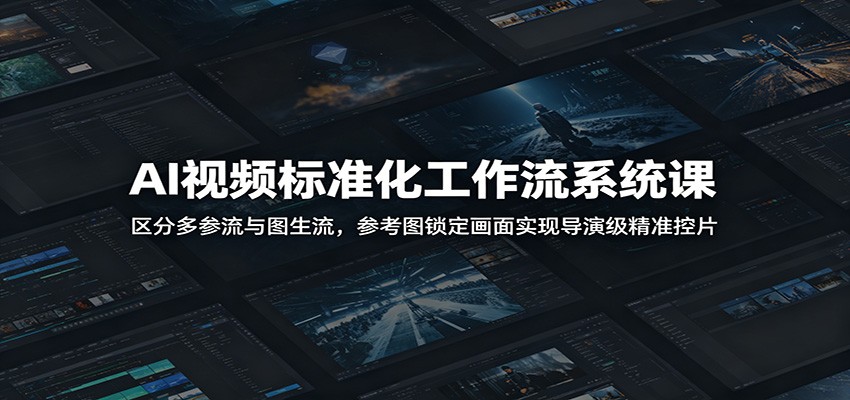 AI视频标准化工作流系统课：区分多参流与图生流，参考图锁定画面实现导演级精准控片-shxbox省心宝盒