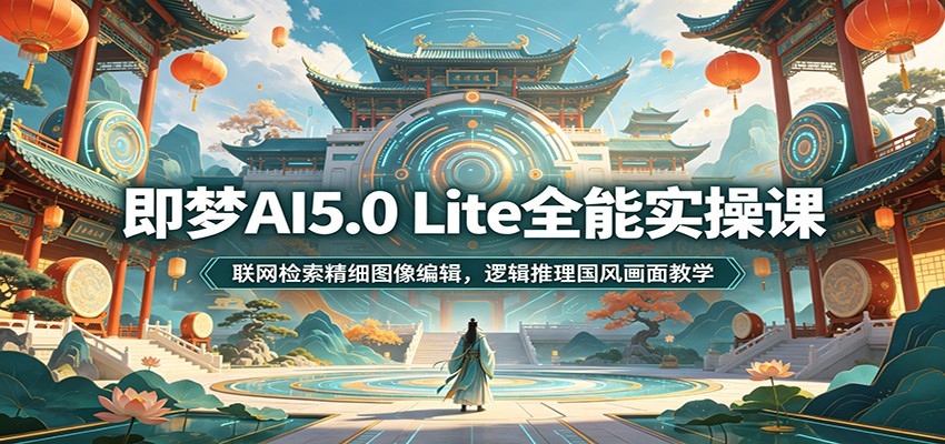 即梦AI5.0 Lite全能实操课：联网检索精细图像编辑，逻辑推理国风画面教学-shxbox省心宝盒