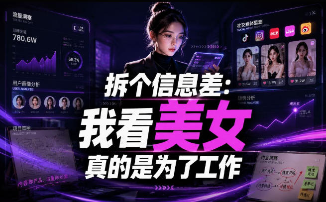 【理直气壮】我给看美女找了一个非常恰当的理由，信息差项目-shxbox省心宝盒